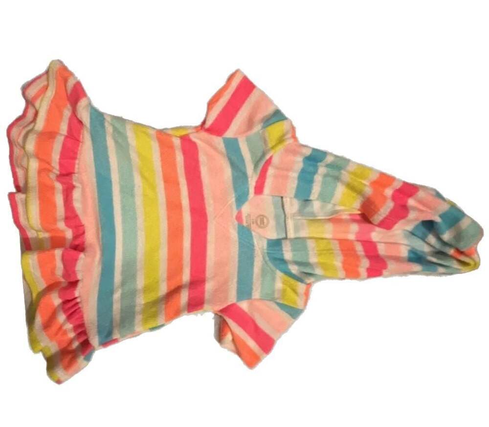 Wonder Nation Baby Girls Striped Hooded Cover-Up Dress 3-6M